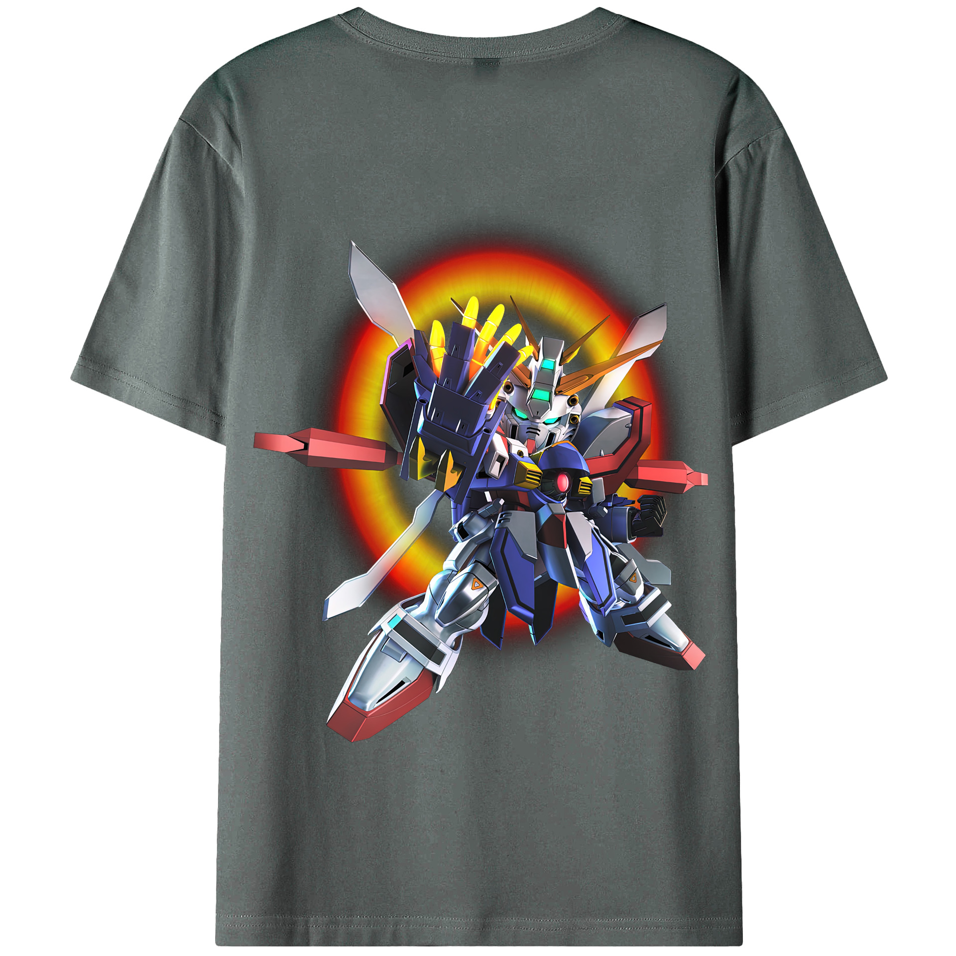 （画像用） 機動戦士ガンダム Mobile Suit Gundam 綿100％半袖Tシャツ（背面プリント）